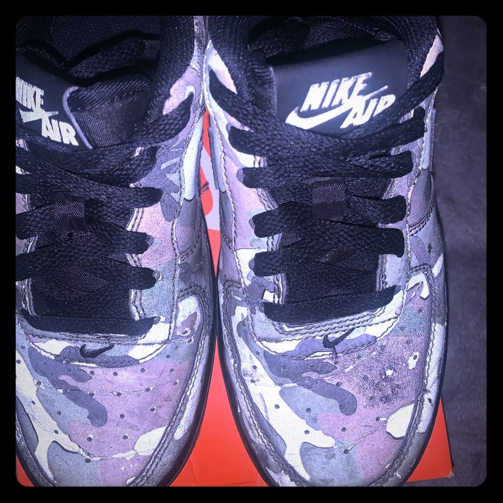 Kids Nike Air Force One Camo Sz 4Y